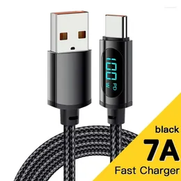 100cm PD 7A 100W USB C Type Fast Charging Cable For Laptop Phone Tablet With LED Display Data Cord Wire K1KF