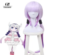 ROLECOS Kobayashi san Chi no Maid Dragon Cosplay Kanna Kamui Cosplay 80 cm 315 pollici sfumatura viola Accessori per capelli4324758