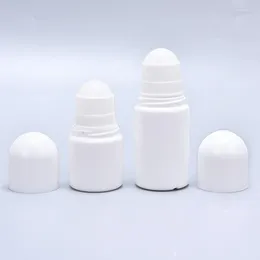 보관 병 5pcs/set 30/50ml DIY DEODORANT 에센셜 오일을위한 빈 보충 가능한 롤러 볼 병 향수 화장품 플라스틱 롤러