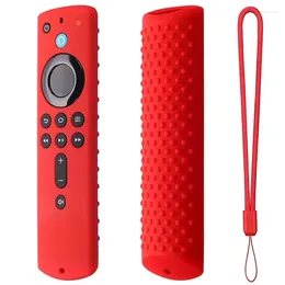 Controles remotos Soft Case para Amazon Fire TV Stick 4K Max Control Capa de silicone com cordão anti gota lavável pele cor brilhante