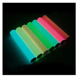 Adesivos de janela 1 rolo 12 "x 40"/30.5x100cm brilho luminoso no escuro transferência de calor vinil máquina de imprensa noctilucente camiseta ferro em htv