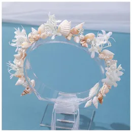 Copricapo Prato Matrimonio Ghirlanda rotonda Fascia Lussuosi accessori per capelli con fiori bianchi per le donne Strumento per realizzare acconciature