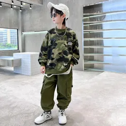 Clothing Sets Boys Autumn Suit 2024 Children's Camouflage Clothes Sweatshirts Trousers Tracksuit Teenage Sportswear 6 8 10 12 14 Years