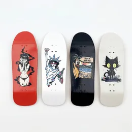 Forma de deck de dedo cruzador de 34 mm com gráfico para mini skate profissional de dedo 240125