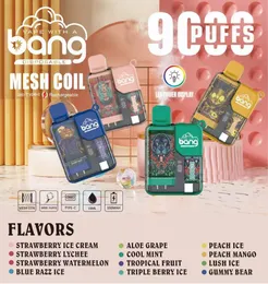 Newest bang box 9000puffs 10color Disposable vape e-cigarettes vapes electronic device prefilled vape rechargeable 550mAh vs puff 9000 9k 7000 12000 12k 10000 bar