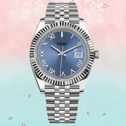 Mens relógios de luxo relógio de designer de alta qualidade 2813 movimento relógio automático safira casal à prova d'água 31mm 36mm 41mm azul numeral romano mostrador relógio de aço inoxidável