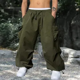 Pantaloni da uomo da uomo lunghi Athleisure Cargo High Street con coulisse in vita sul cavallo profondo multi per il massimo comfort