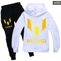 Giyim Setleri Çocuk Futbol Bezleri Hoodie Set Casual Sportswear Çocuklar için 3-12 Yaşındaki Erkek Kızlar Bahar Baskılı Moda
