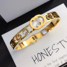 Projektant Banles Bolernie Brzecz Bracelets Kobiety podwójna litera biżuteria 18K Gold Stated Stael Stael Round G nadgarstka