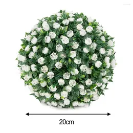 Flores decorativas artificial rosa flor bola meia redonda pendurado planta interior ao ar livre cesta de jardim festa de casamento el corredor decoração