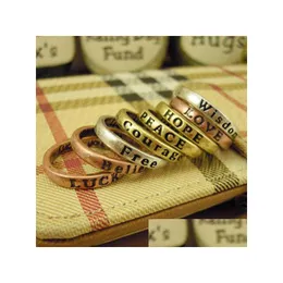 Bandringe Ringe für Frauen Schöne 8X Retro Band Midi Mid Finger Top Set Silber Roségold Paar Drop Lieferung Schmuck Ring DHSFC