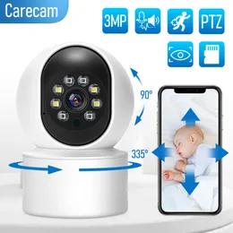 3MP/5MP Wi-Fi PTZ-камера 360° Домашняя безопасность Автоматическое отслеживание обнаружения человека Двусторонняя аудиосвязь Беспроводная IP-радионяня