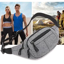 Midjesäckar grå höft magen banan bum bröstbälte för män kvinnor väska manlig kvinnlig fanny pack påse murse handväska njurrad bumbag