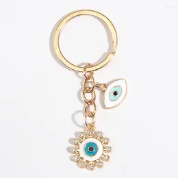 Anahtarlık sevimli emaye anahtarlık palmiye göz anahtar yüzüğü ay güneş kelebek zincirleri hediyelik hediye kadınlar için erkekler çanta aksesuar