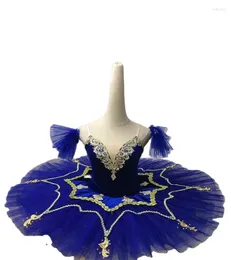 Stage Wear Royal Blue Velvet Leotard Design Ballet Tutu kjol för flickor Professionell vuxen och childer. Tutu-14