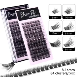 DIY Cluster Eyelash Extensions Individual Lashes Mix Length Durable Soft Natural False Eyelashes Thin Band Eyelash for Makeup at Home