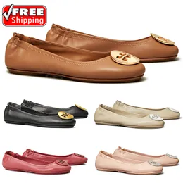 Sapatos de grife paris designer preto ballet flats sapatos mulheres primavera acolchoado deslizamento de couro na bailarina luxo dedo do pé redondo senhoras mocassins sapatos casuais