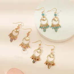 dangle earringsヨーロッパとアメリカのクリエイティブパレススタイルのタッセル女性のためのボヘミアンゴールドカラージュエリーギフト