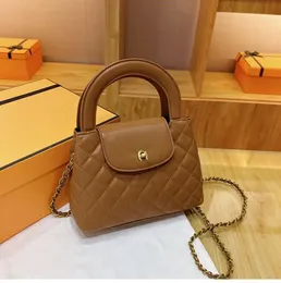 Vintage Women Designer Bag Top Handle Tote Leather Gold Metal Hardware Matelasse Chain Luxury Crossbody Axable Handbag 6 Color