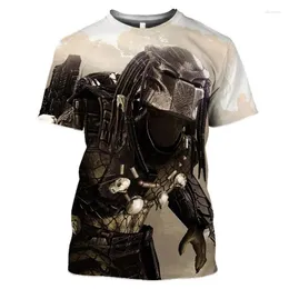 Magliette da uomo Est The Predator 3D Print T-shirt Uomo Donna Moda O-Collo Streetwear Camicia oversize Harajuku Kids Boy Tees Tops Abbigliamento