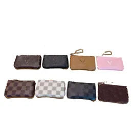 2024 Luxury Designers Mini Coin Purse KeyChain Fashion Womens Mens Credit Card Holder Coin Purse Wallet Ring Keychain Gift CC