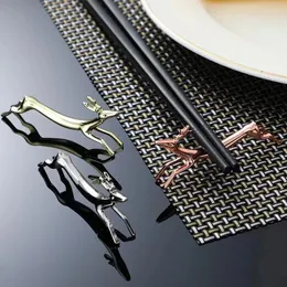 Pauzinhos de metal dachshund pauzinho titular resto para diy el restaurante mesa jantar decoração chop stick suporte talheres