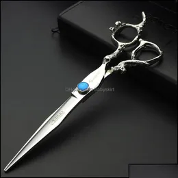 Hair Scissors Sier Shears Hair Scissors Care Styling Tools Products7 Inch Professional Cutting For Hairdresser Japanese Steel Sapphire Dhjwm