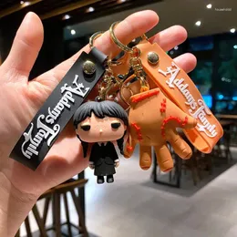 Keychains Cartoon Wednesday Cute Girlfriends Personality Key Ring Chain Backpack Small Pendant Accessories Couple Gift Wholesale