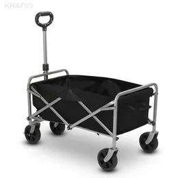74.5x45.5x84cm 600d Oxford Cloth Steel Frame Flat Flated Style Polding Camping Camping Black Silver Frame Pushcart Wagon Garden