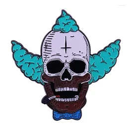 Brooches Fan Skull Krusty The Clown Smoking Enamel Pin There's No Rest For Wicked. Wonder You're Always Tired.