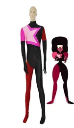 Steven Universe 여성 슈퍼 히어로 Catsuit Cosplay Halloween Costume Zentai Suit3861867의 가넷