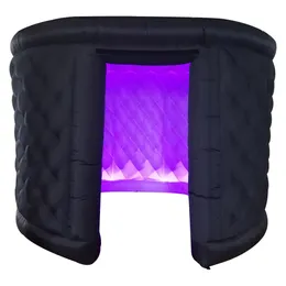 vendita all'ingrosso forma ovale 360 gonfiabile cabina fotografica fondale luci RGB LED tenda portatile per eventi di nozze festa 3x2,5 m (10x8,2 piedi) con ventilatore