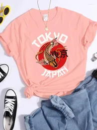 Kadın Tişörtleri Tokyo Güneş Sazan Japonya Tshirt Moda Yaz Gömlek Sokağı Yüksek Kaliteli Tee Giyim Nefes Alabilir Spor Serin Kadınlar