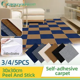 Carpets Carpet Floor Tiles Sticker 3/4/5pcs Adhesive Stickers Peel And Stick Removable Living Room Mat Decor Office
