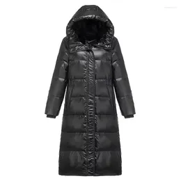 Women's Trench Coats Parkas Long Black Female Coat Winter Waterproof Down Jacket Warm Hooded Women 2024