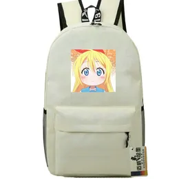 Nisekoi sırt çantası Kirisaki Chitoge Günü Paket Zyjacya In Love School Bag Karikatür Baskı Sıralama Sırplı Spor Schoolbag Outdoor DayPack