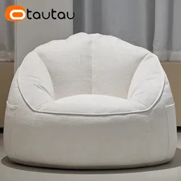 Otautau Bean Bag Pouf -täckning utan fyllmedel utomhusvattentät Beanbag -stol Puff Ottoman Salon Garden Beach SOFA BED SAC SF116 240118