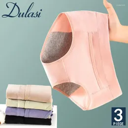 Mutandine da donna in cotone a vita alta slip fisiologici a prova di perdite femminili per le mestruazioni biancheria intima assorbente del ciclo mestruale