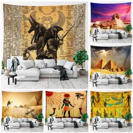 Tapestries Egyptian Tapestry Aesthetic Room Decor Ancient Mythology Character Pyramid Scenery Wall Hanging Bedroom Home Decoration