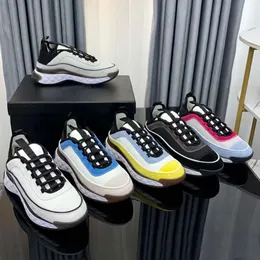 10A 3White black Casual shoes women Travel leather laceup sneaker lady designer Running Trainers Letters Thick soled shoes platform Men gym sneakers size 344245 Wit