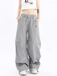 Spodnie damskie Deeptown Cyber ​​Y2K Odłączany tor Woman Harajuku Egirl Egirl Style Cargo Spodnie