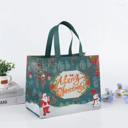 Рождественские украшения Веселые подарочные пакеты Нетканые сумки Санта-Клауса Снеговик Рождественские праздничные атрибуты 2024 Год Упаковка конфет