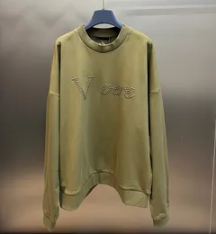 Ağır Made Paris Erkekler Mektubu Perçin Nakış Büyük Boy Hoodie Sonbahar Kış Kaykay UNISEX SATIRI O Boyun Külot Sweatshirt 24SS 0204