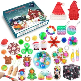 Party Favor 2024 Fidget Adwent Calendars Prezent dla dziewcząt chłopców dzieciaków świąteczny Pakiet zabawek Figetsss