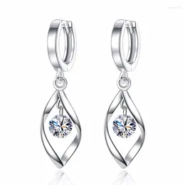 Orecchini pendenti LByzHan Gioielli in argento sterling 925 Moda donna di alta qualità Retro Nappa lunga Cubic Zirconia Pop Hook