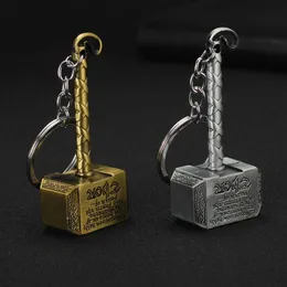 10pcs lot Movie students mens Rocky Accessories Hammer Keychains Quake Metal Key chains gift party Toy Props For Men3271