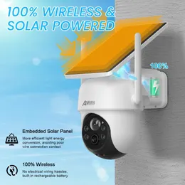 Telecamere di sorveglianza con telecamera solare Wifi per protezione della sicurezza domestica Batteria PIR Rilevamento umanoidi ARCCTV