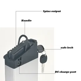 طي Ebike Intertube Lithium Ion Battery Pack 48V 10.4ah 12.8ah 14ah بطاريات قابلة للشحن Akku لبطء LO26 Zapo