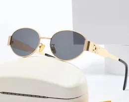 Luxuriöse ovale Sonnenbrille von Celins, Vintage-Brille für Damen, Tourismus, Straßenfoto, Metall, Vollformat, kleine Sonnenbrille, Werbe-Sonnenbrille, Herrenbrille, Korrektionsbrille