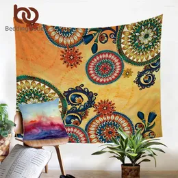 Gobeliny Beddingoutlet kalejdoskop gobelin wiszący bohemian dekoracyjna sztuka mandala kwiaty bedspreads arkusz etniczny 150x200 cm